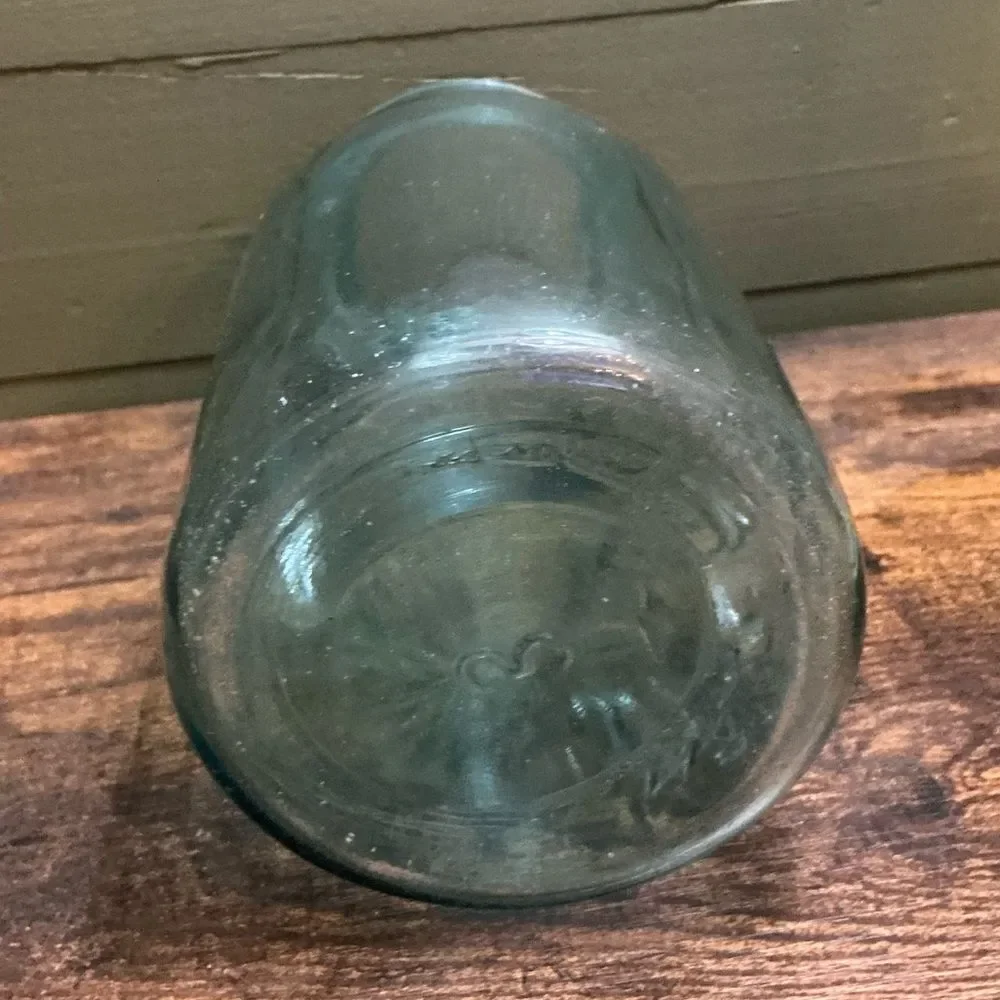 Antique Blue Ball Mason Jar | 7.5” Tall | Vintage Home Decor